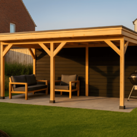 Met 2x zwarte achterwand